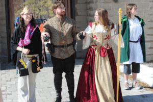 Fantasy costuming and props at an Interphaze gathering